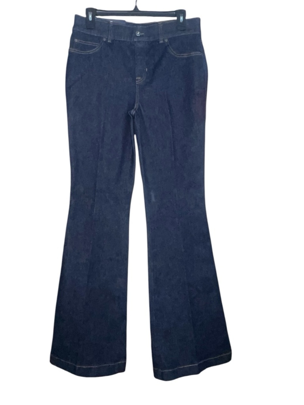 NWT- Spanx flare denim, color raw indigo jeans. Size medium - Picture 2 of 12